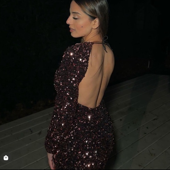 Zara Velvet sequin mini dress - Picture 4 of 6